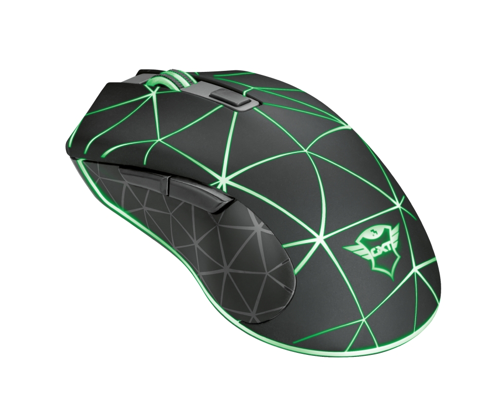 Trust Gaming GXT 133 Locx Souris USB 4000dpi - 6 Boutons - Eclairage LED - Câble Tressé 1.80m - Utilisation Ambidextre - Couleur Noir