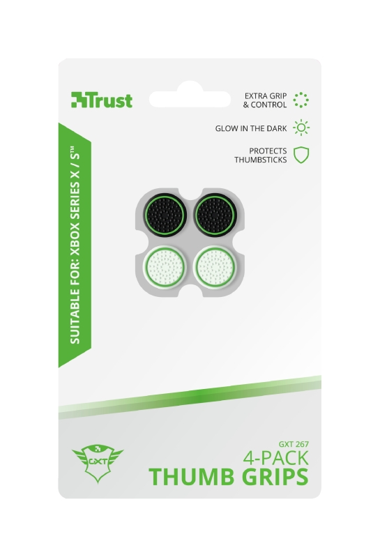Trust Gaming GXT 267 Pack de 4 manettes Xbox Series X/S - 2 blanches phosphorescentes et 2 noires