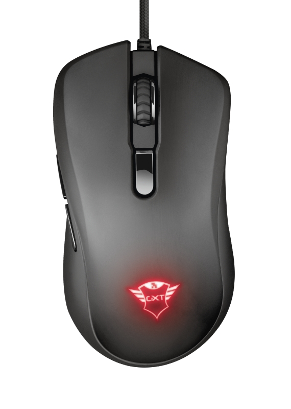 Trust Gaming GXT 930 Jacx Souris USB 6400dpi - 5 Boutons Programmables - Eclairage RVB - Câble Tressé 1.80m - Droitier - Couleur Noir