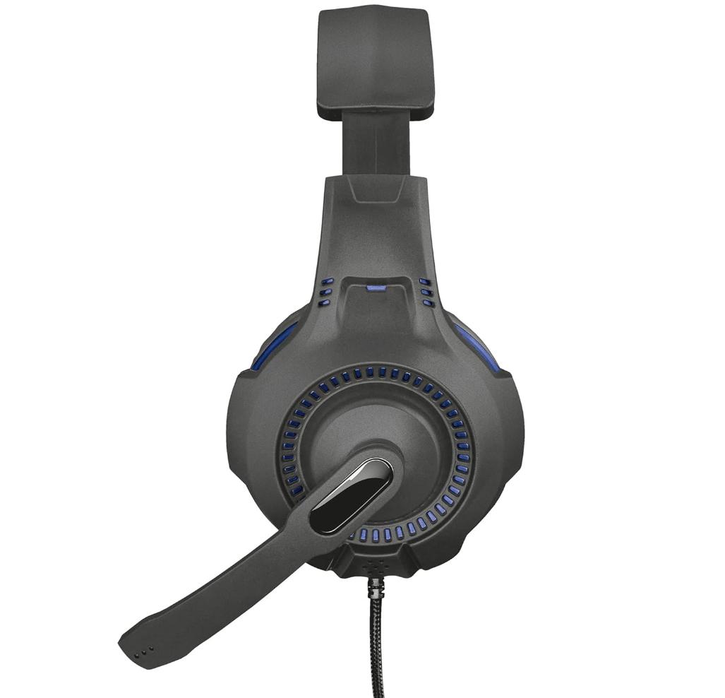Trust Gaming Casque pour PS4/PS5 - Microphone pliable - Bandeau réglable - Couleur noir/bleu