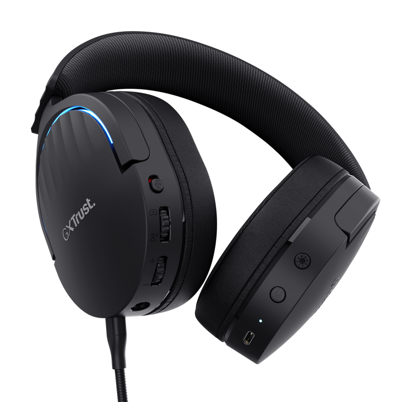 Trust GXT491 Fayzo Casque Gaming - Bluetooth et USB-C 2,4Ghz - Noir