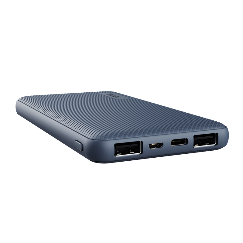 Trust Primo Powerbank 10000mAh - USB, Type C - Chargement rapide - Couleur Bleu