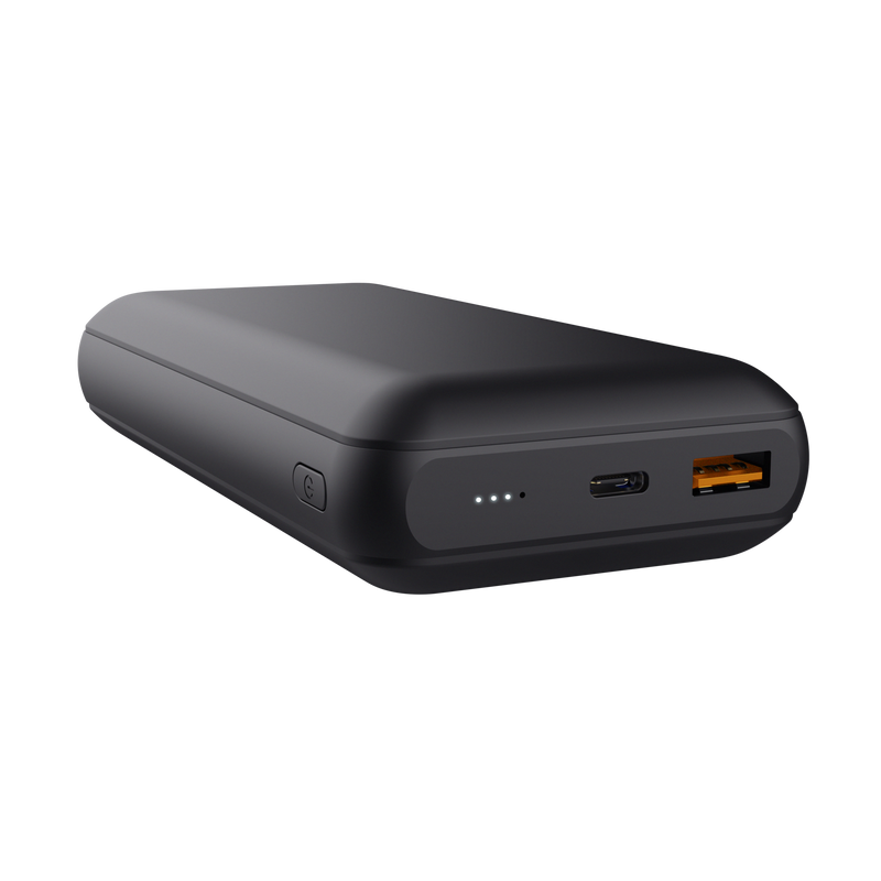 Trust Redoh Powerbank 20000mAh - USB, Type C - Chargement Rapide - Couleur Noir