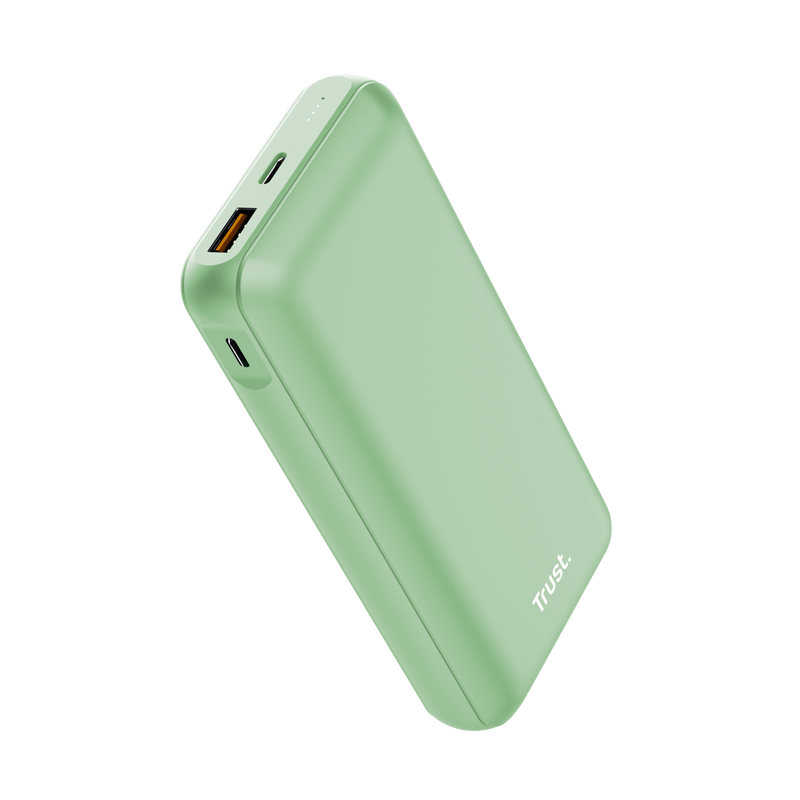 Trust Redoh Powerbank 20000mAh - USB, Type C - Chargement rapide - Couleur Vert