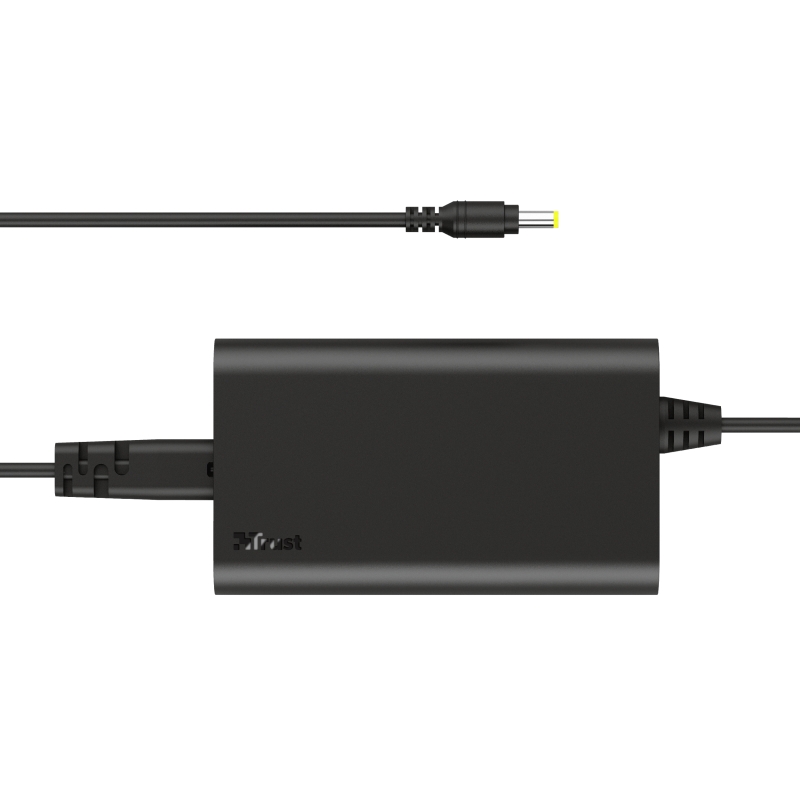 Trust Simo Chargeur Universel pour Ordinateur Portable 70W - Ultra Slim - 8 Connecteurs Différents - Câble 1.80m