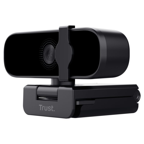 Trust Tanor Webcam FullHD 1080p USB - Mise au point automatique - Champ de vision diagonale de 79º - Microphone intégré - Cache de confidentialité - Couleur noire