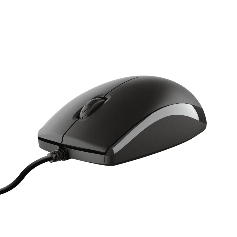 Trust TKM250 Pack Clavier USB 104 Touches + Souris 3 Boutons - Touches Silencieuses - Anti-éclaboussures - Utilisation Ambidextre - Câble 1.80m - Couleur Noir