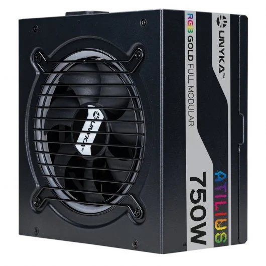 Unykach Atilius RGB Black 750W Alimentation 750W ATX 2.31 - Eclairage RGB - Full Modulaire - PFC Actif - Ventilateur 120mm