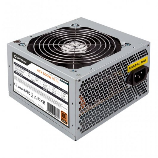 Unykach ATX 500W 80 Plus Alimentation Bronze 500W ATX 2.3 - PFC Actif - Ventilateur 120mm