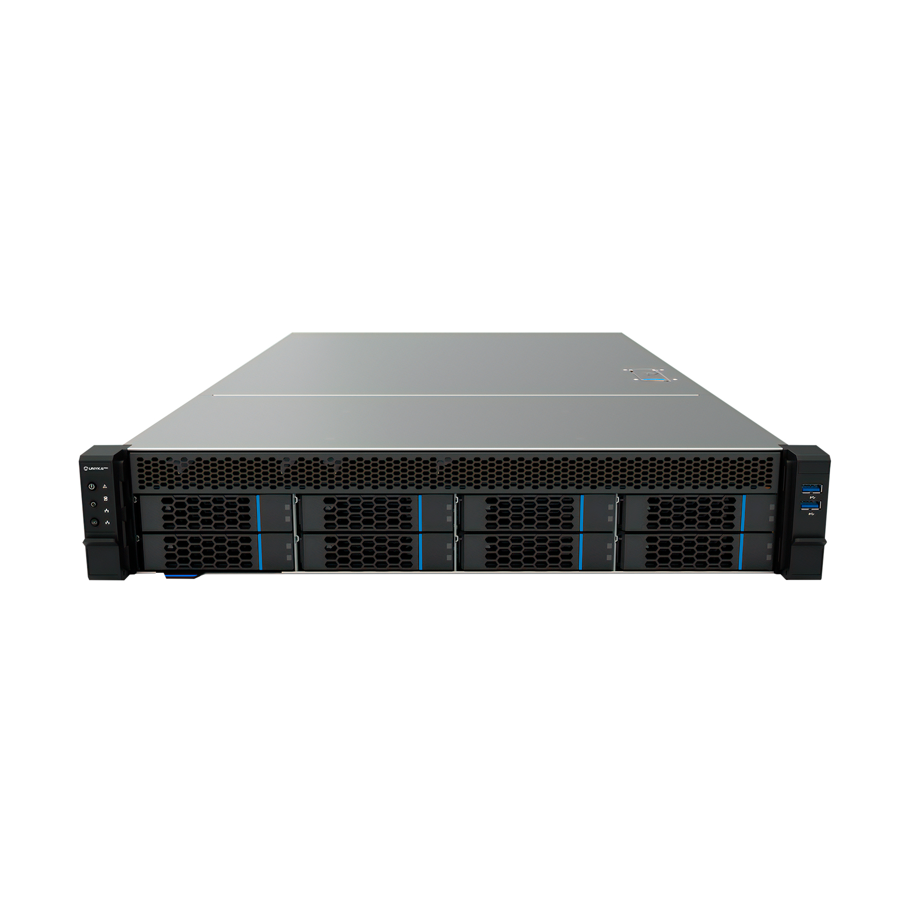 Unykach HSW4208 G3 2U Rack Server 8 baies Hot Swap - Tailles de disques prises en charge 2,5", 3,5" - Cartes mères compatibles EEB, CEB, ATX, MicroATX - USB-A 3.0, 2 Mini SAS 12 Gbit/s, 4 Molex - 4 ventilateurs de 80 mm inclus