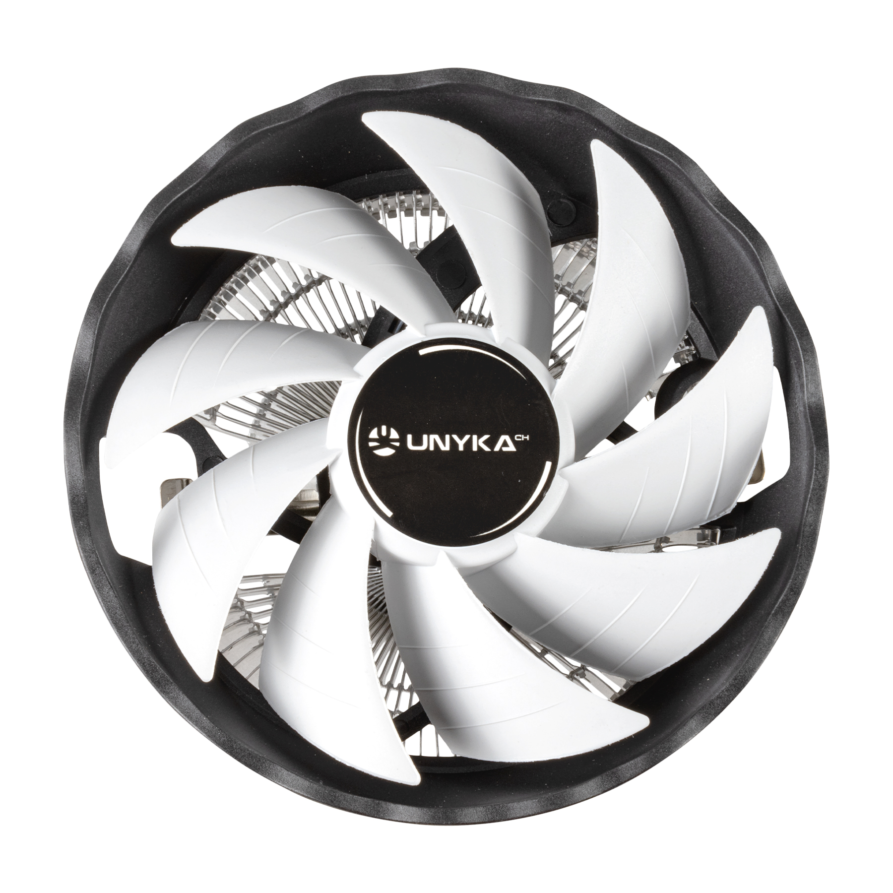 Unykach Jotun DF 120 Blanc Dissipateur thermique compact pour processeur 120 mm Profil bas - Vitesse maximale. 1600rpm - Couleur Blanc/Noir