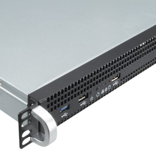Unykach UK1029 1U 19" Rack Box - Tailles de disque prises en charge 2,5", 3,5" - Filtre anti-poussière avant - USB-A 2.0/3.0 et audio