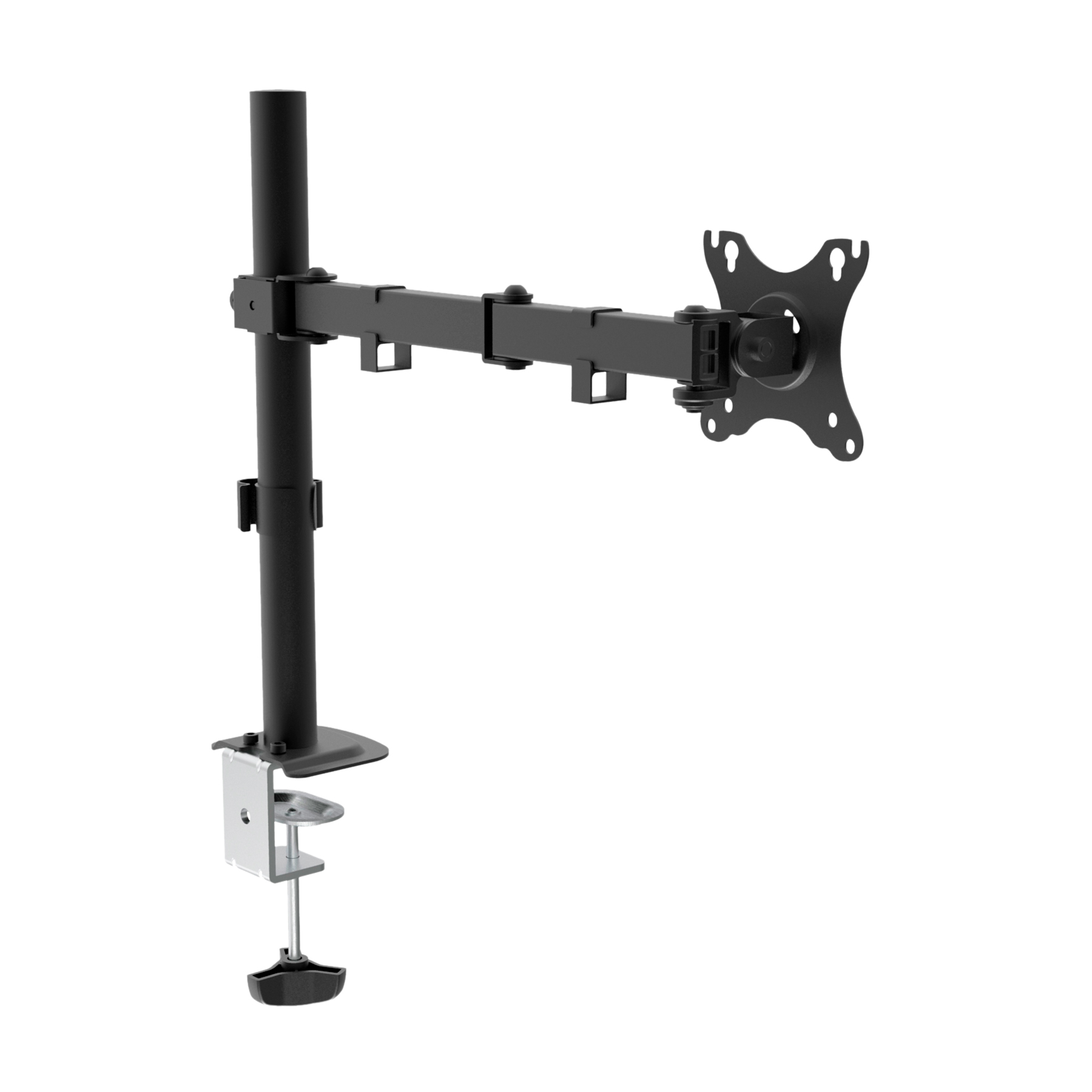 Unykach UK1421 Support de table avec bras articulé pour moniteur 10"-32" - Pivotant, inclinable et extensible - Gestion des câbles - Poids maximum 10 kg - VESA 100 x 100 mm