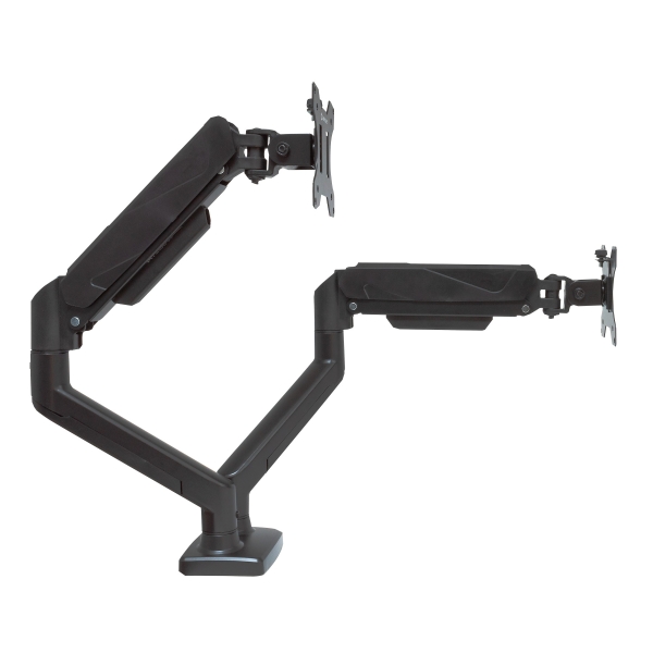 Unykach UK1479 Support de table avec bras articulé pour 2 moniteurs 13"-32" - Pivotant, Ressort à gaz - Gestion des câbles - Poids maximum 10 kg - VESA 100x100 mm