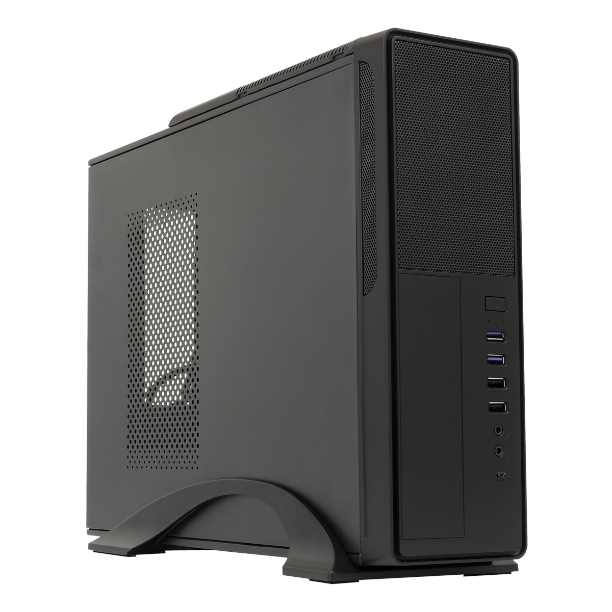 Unykach UK2010SE Boîtier tour MicroATX - Alimentation 450 W incluse - Taille de disque prise en charge 3,5", 2,5" - USB-A 3.2, USB-C 3.2 et audio