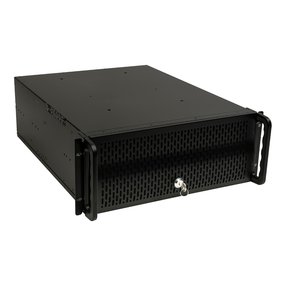 Unykach UK4129 Boîtier rack 4U 19" - Tailles de disque prises en charge 3,5" - Filtre anti-poussière avant - Verrouillage des touches - USB-A 2.0 - Couleur noire