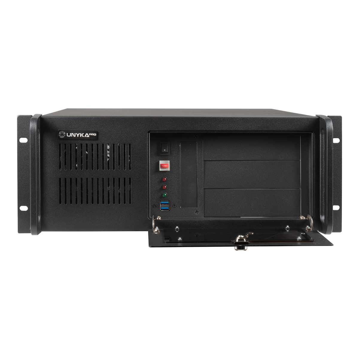 Unykach UK4229 EVO 4U 19" Rack Case - Tailles de disque prises en charge 3,5" - Filtre anti-poussière avant - USB-A 3.0 - 3 ventilateurs inclus