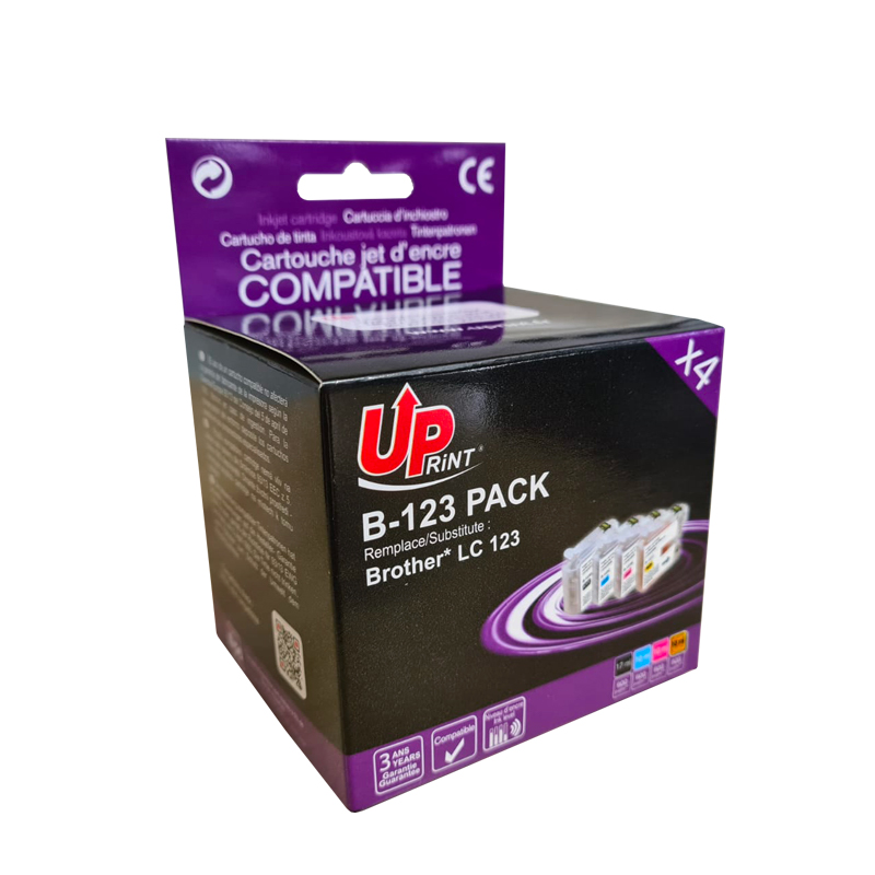 Pack UPrint compatible BROTHER LC123, 4 cartouches