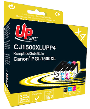 Pack UPrint compatible CANON PGI1500XL, 4 cartouches