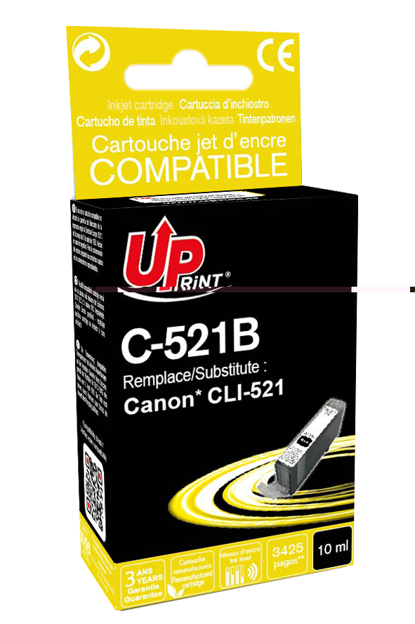 Cartouche PREMIUM compatible CANON CLI-521BK noir