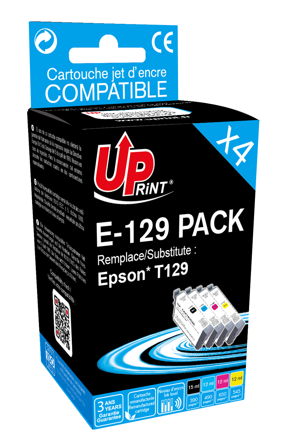 Pack UPrint compatible EPSON T1295 4 cartouches