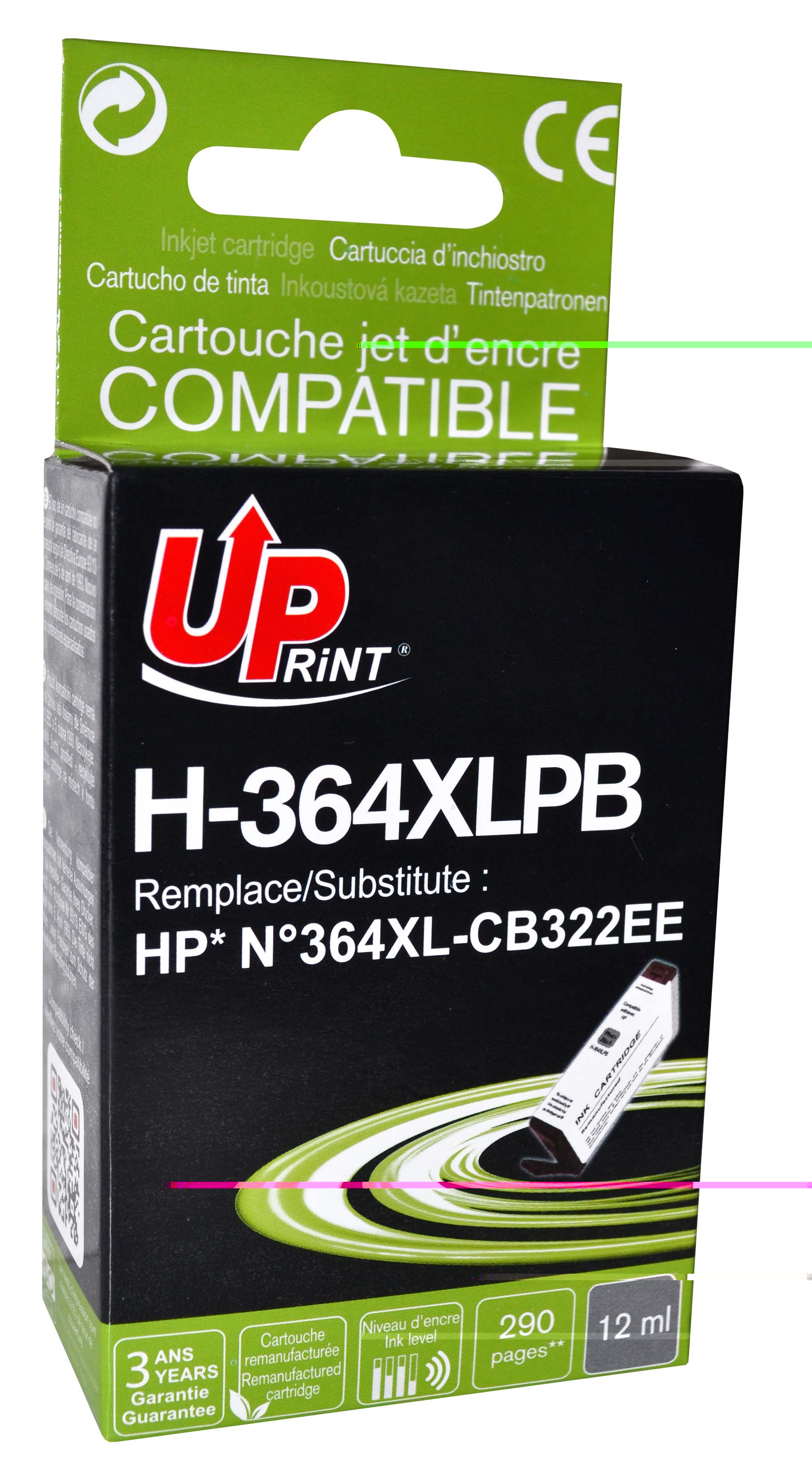 Cartouche encre UPrint compatible HP 364XL noir photo