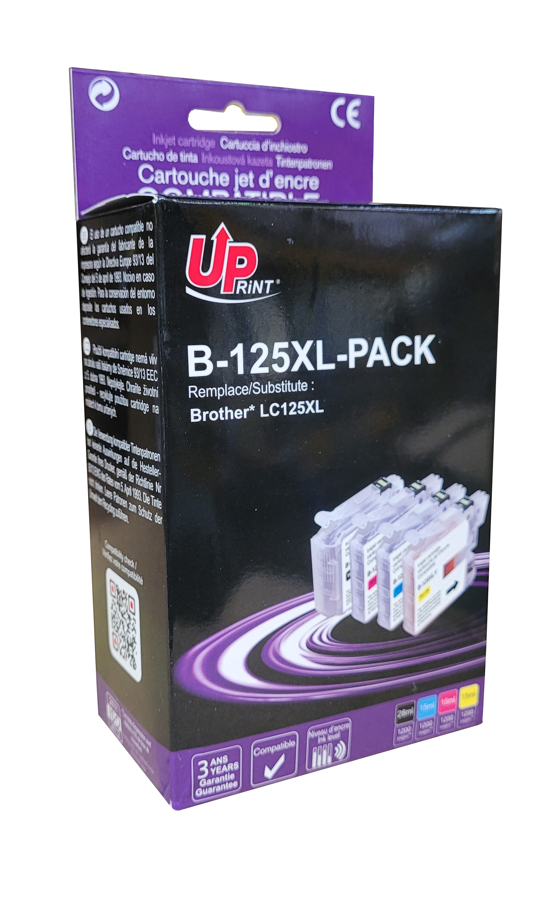 Pack PREMIUM compatible BROTHER LC-127XL/LC-125XL, 4 cartouches