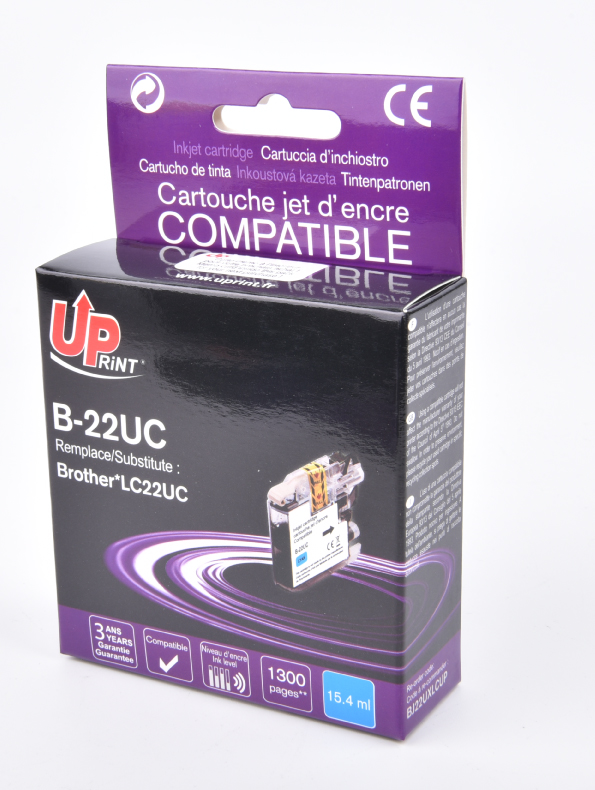 Cartouche PREMIUM compatible BROTHER LC-22UC cyan