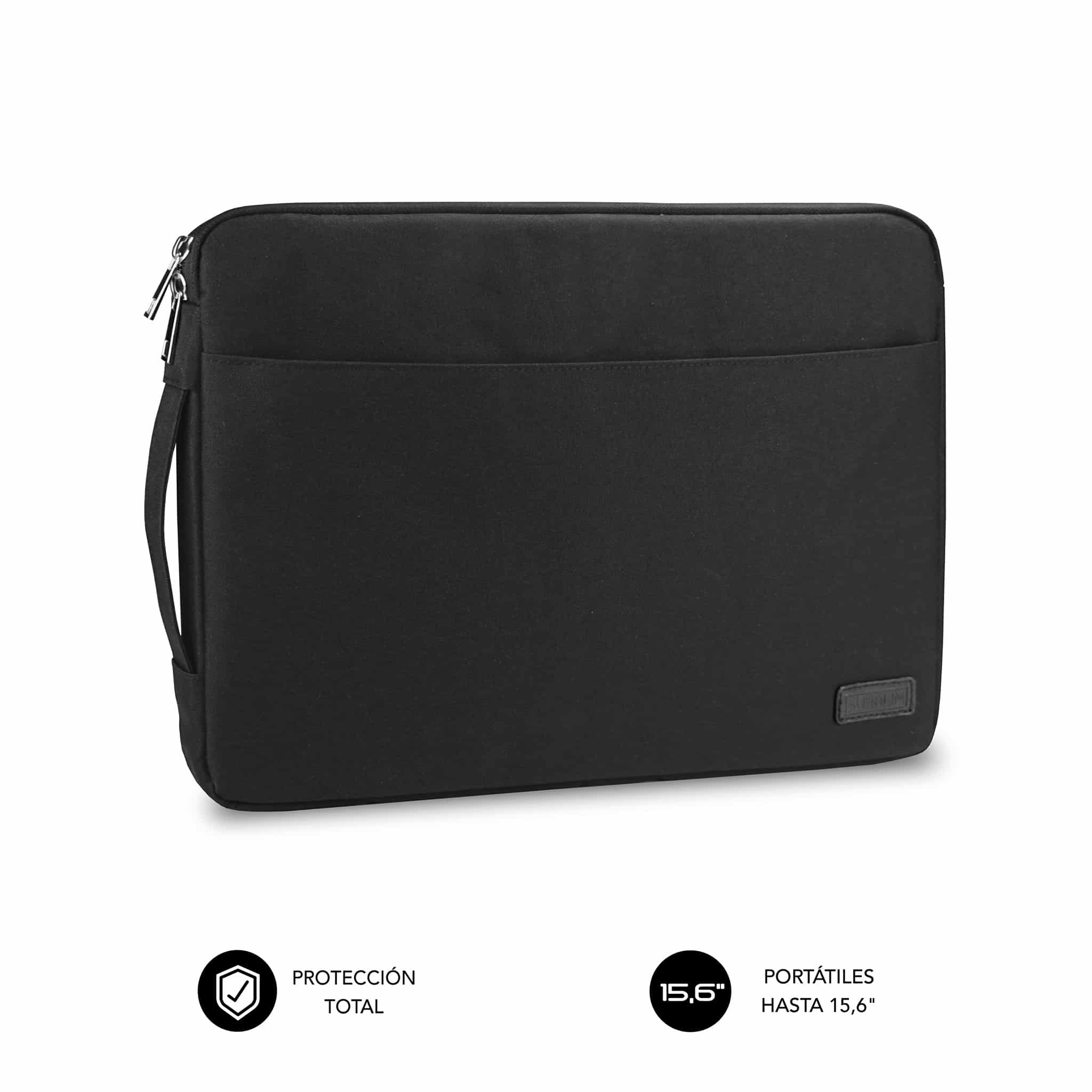 Valise Subblim Urban 15,6" - Protection élégante et fonctionnelle - Tissu Polyester 600D - Intérieur rembourré en mousse - Couleur Noir