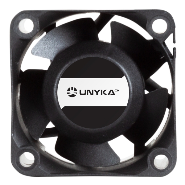 Ventilateur à double boule Unykach Server 40 mm - Vitesse max. 6000rpm - Connecteur 4 broches avec contrôle de température - Couleur noire