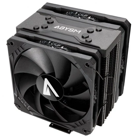 Ventilateur CPU Abysm Gaming Snow IV 120 mm avec dissipateur thermique 4 caloducs - Max. 1600rpm - Couleur Noir