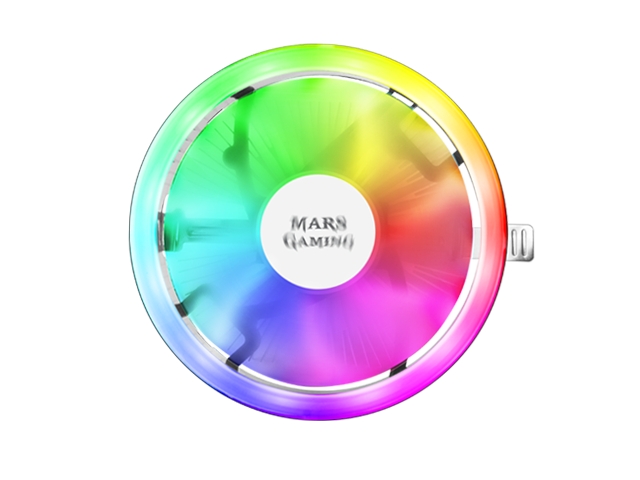Ventilateur CPU Mars Gaming 120 mm avec dissipateur thermique - Éclairage RVB - Max. 2000 tr/min