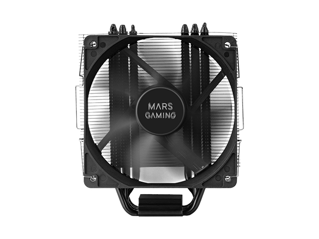 Ventilateur CPU Mars Gaming 120 mm avec dissipateur thermique - Jusqu'à 200 W - Max. 1600 tr/min - 6 caloducs