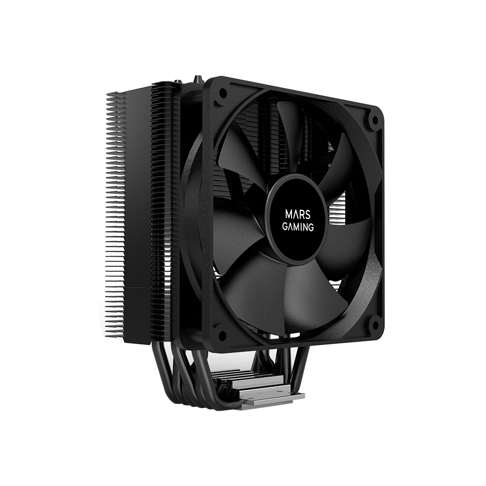 Ventilateur CPU Mars Gaming 120 mm avec dissipateur thermique - Jusqu'à 200 W - Max. 1600 tr/min - 6 caloducs