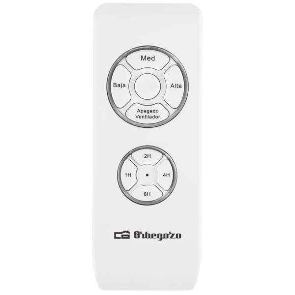 Ventilateur de Plafond Orbegozo CP 104132 - Puissance 60W - Diamètre 132cm - Silencieux - Éclairage LED - Minuterie 8H - Télécommande - Design Incurvé - 3 Vitesses