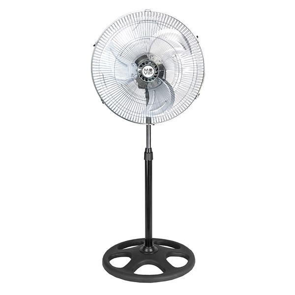 Ventilateur industriel sur pied Muvip - 75 W - 45 cm - 3 vitesses - Argent/Noir