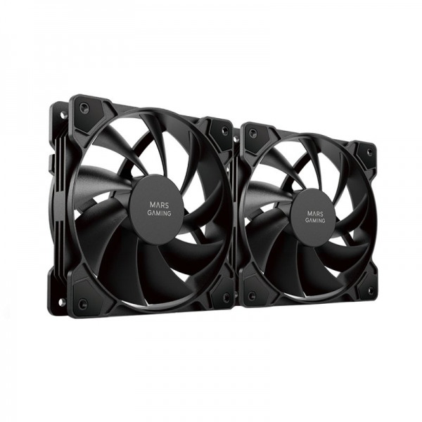 Ventilateur Mars Gaming MF-PWMX2 - Ventilation Supérieure - Silence Absolu - Technologie FDB - Articulations Anti-vibrations - Système PWM Ajustable - Couleur Noir