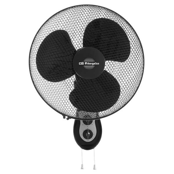 Ventilateur mural Orbegozo WF 0141 - Moteur puissant 40 W - 3 vitesses de ventilation - Fonctionnement silencieux - Tête oscillante - Minuterie programmable