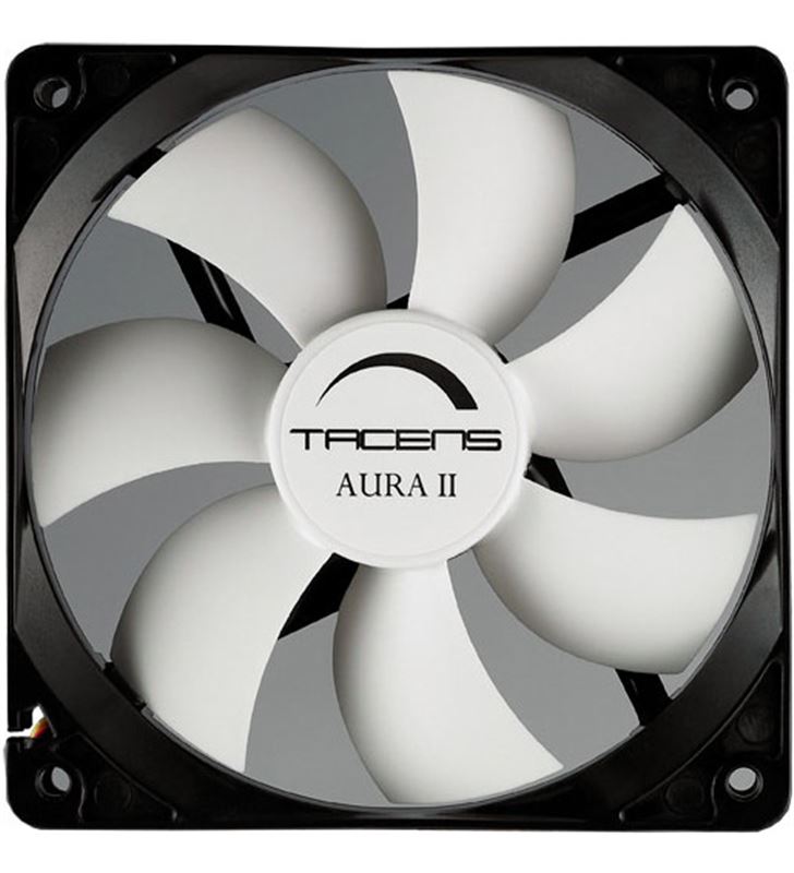 Ventilateur Tacens Aura II 120 mm - Boîtier noir, pales blanches - Max. 1200 tr/min