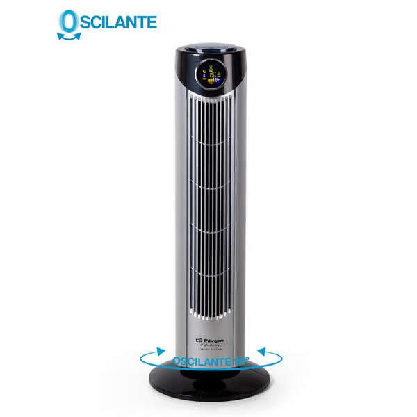 Ventilateur tour ionique Orbegozo TW-0850 - Débit d'air puissant - Affichage numérique - Télécommande - Idéal pour lutter contre la chaleur