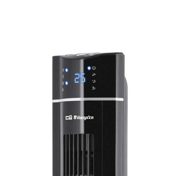Ventilateur Tour Ionique Orbegozo TWM 1009 - Puissant et Technologique - Écran LED - Télécommande - Minuterie et Bac à Essences