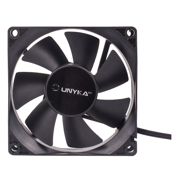 Ventilateur Unykach 80 mm - Vitesse max. 2000 tr/min - Couleur noire