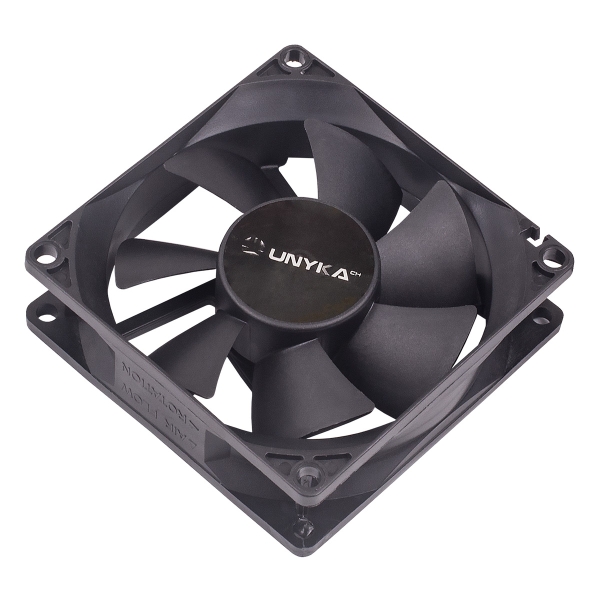 Ventilateur Unykach 80 mm - Vitesse max. 2000 tr/min - Couleur noire