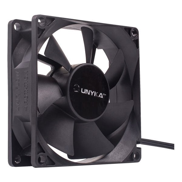 Ventilateur Unykach 80 mm - Vitesse max. 2000 tr/min - Couleur noire