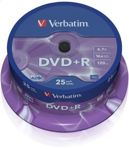Verbatim DVD+R 16x 4,7 Go (Tarrina 25 Unités)