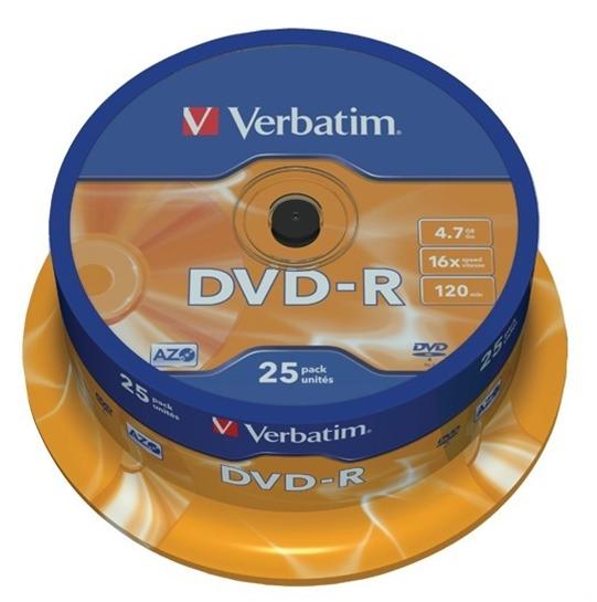Verbatim DVD-R 16x 4,7 Go (Tarrina 25 Unités)