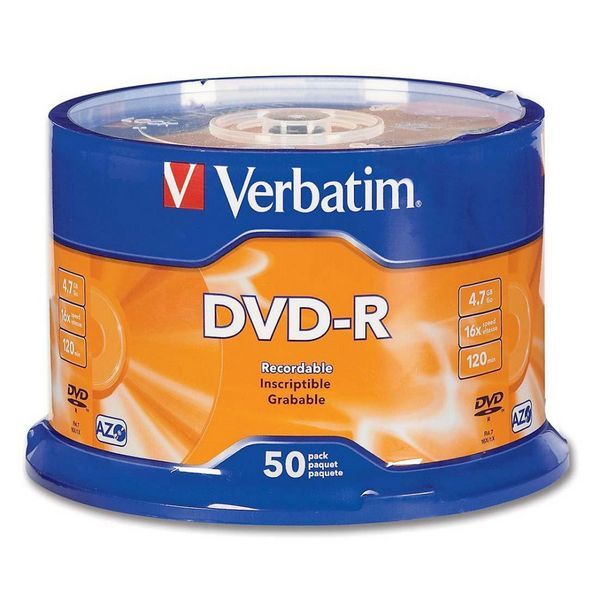 Verbatim DVD-R 16x 4,7 Go (Tarrina 50 Unités)