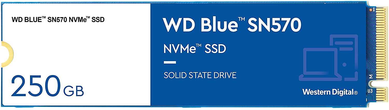 WD Blue SN570 Disque dur solide SSD 250 Go M2 PCIe Gen3 x4 NVMe