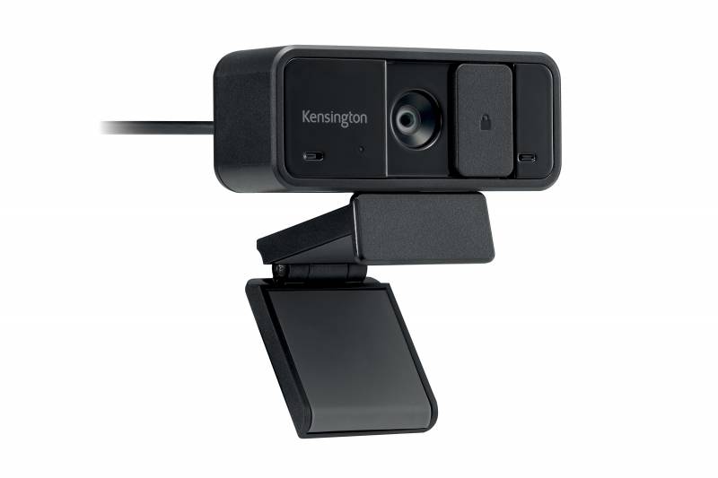 Webcam Kensington W1050 1080P à focale fixe grand angle - Vidéo claire et grand capteur - Réglage manuel et champ de vision diagonal de 95° - Noir