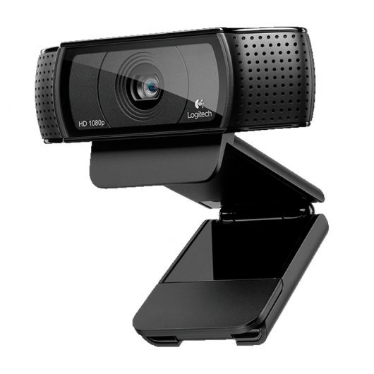 Webcam Logitech C920 HD Pro 1080p - USB 2.0 - Microphones intégrés - Mise au point automatique - Câble de 1,83 m - Couleur noire